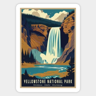 Yellowstone National Park Vintage Poster Sticker